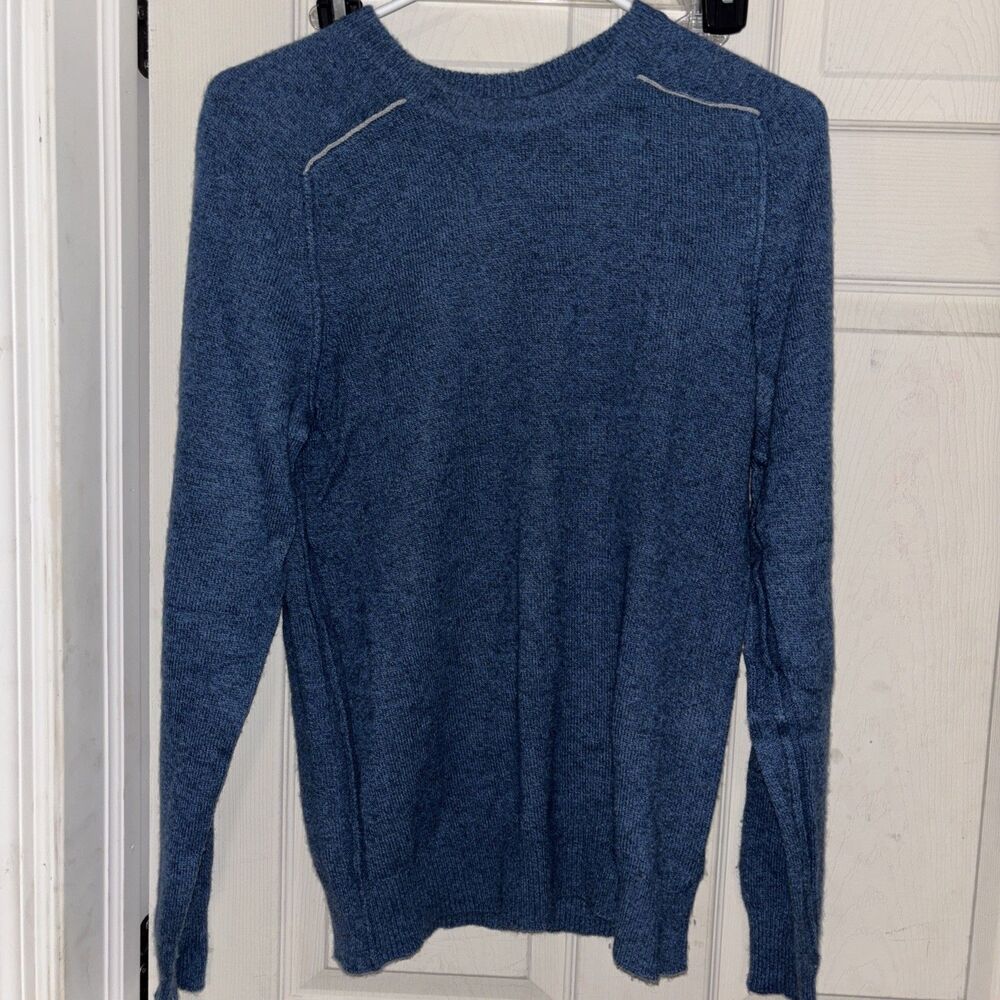 Christopher Fischer Cashmere Sweater Mens Small Blue Pullover Knit Lightweight